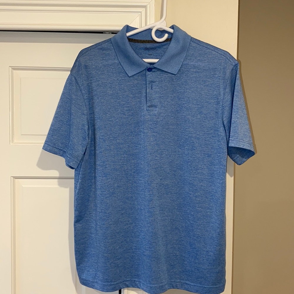 Blue golf shirt